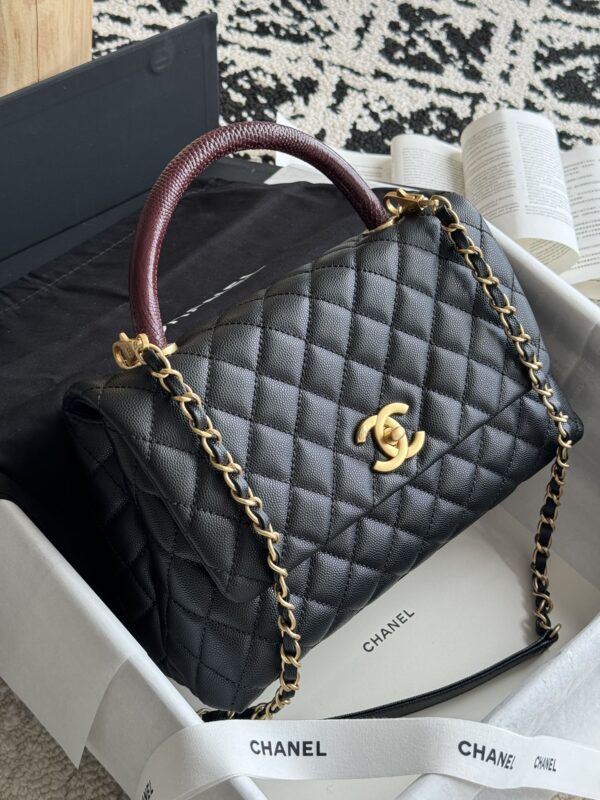 CC coco handle caviar leather - 图片 6